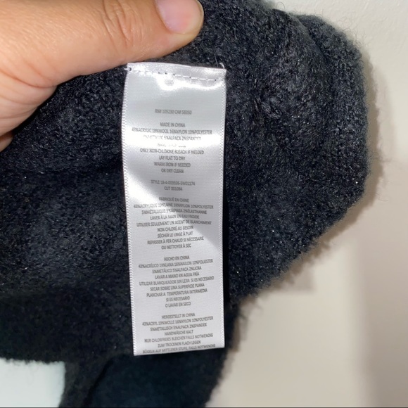 Joie Stavan Metallic Twist Sweater Black - Picture 7 of 7